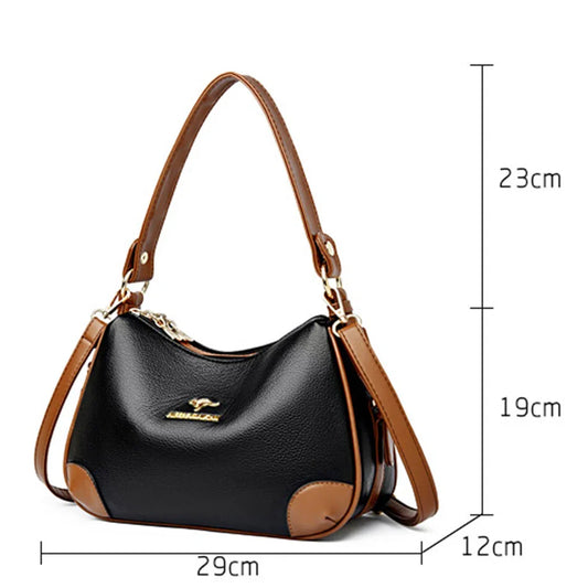 Genuine 3 Layers High Quality Soft Leather Ladies Crossbody Bags for Women Luxury Handbags Women Bags Designer Shoulder 2024