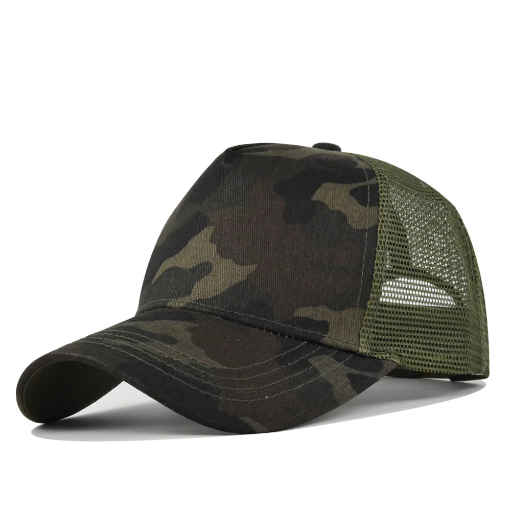 Fashion SunHat Outdoors Trucker Hat Cotton Mesh BreathableBaseball Cap Women Men Summer Sunshade MeshCap Truck Hat Cap Wholesale