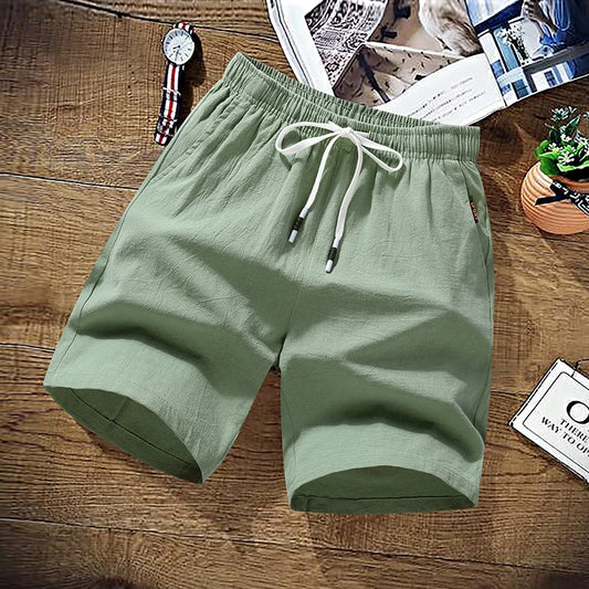 Shorts Men Solid Casual Shorts Men 100% Cotton Cargo Shorts Brand Beach