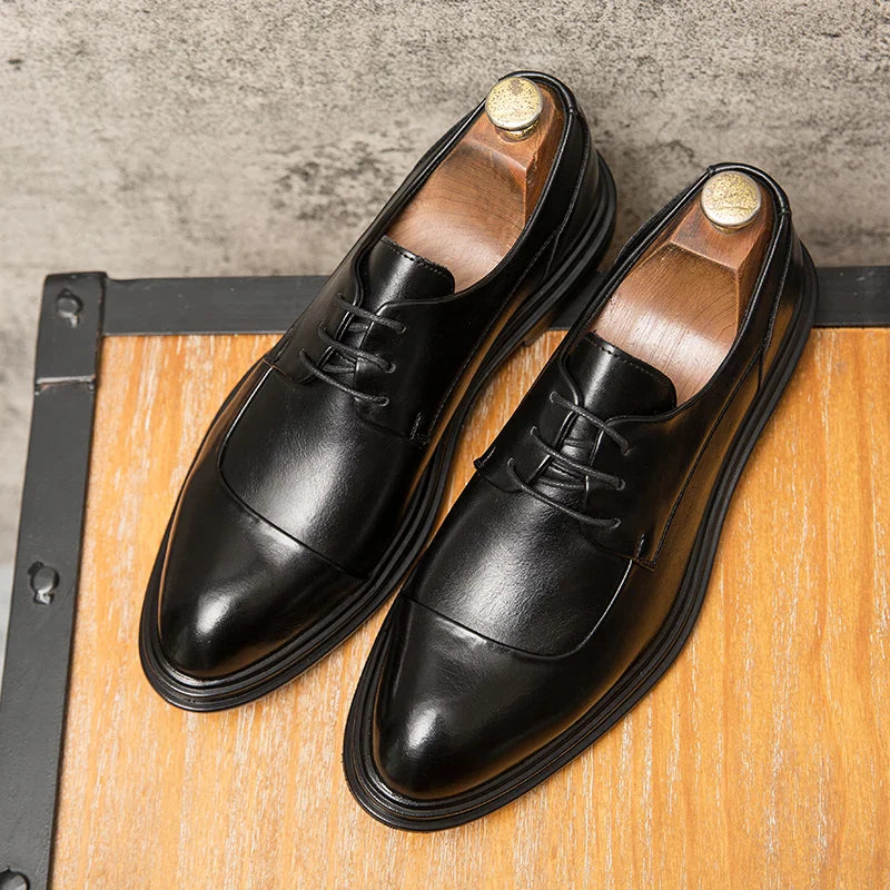Men Suit Casual Shoes Luxury Men Brogue Dress Shoes Formal Business Leather Shoes Men Brown Wedding Italian Banquet Shoe Size 46