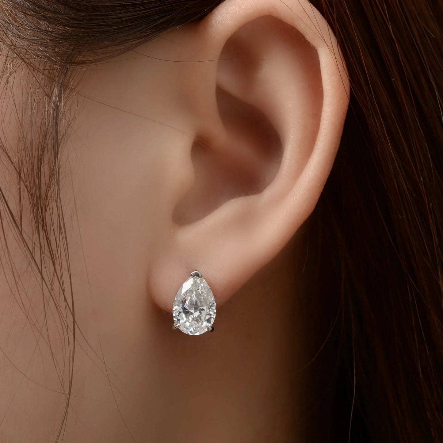 100% 925 Sterling Silver 7*10mm Water Drop High Carbon Diamond Stud Earrings For Women Exquisite Party Fine Jewelry Gifts