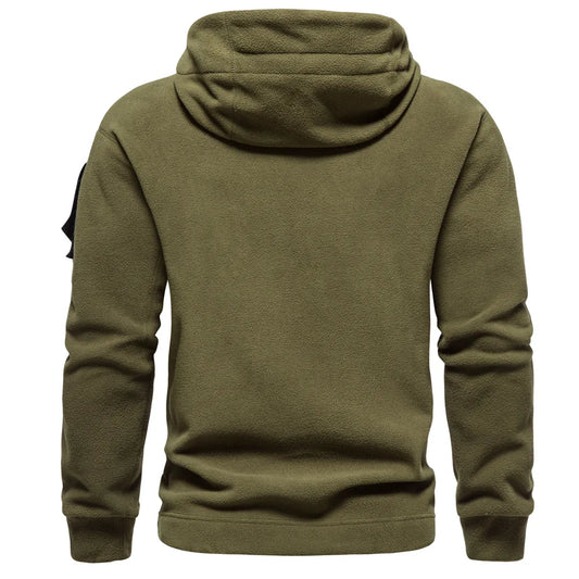 2024 Autumn Spring Fleece Hoodies Men Tactical Sweatshirts Outdoor Thermal Multi-pocket Polar Pullovers Hoodies Man Clothing