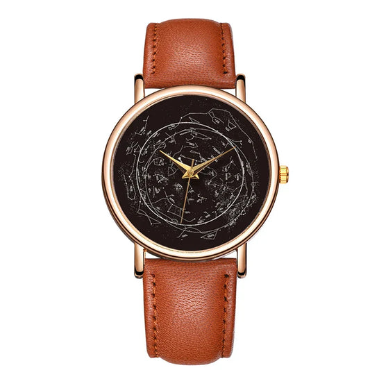 Fashion Ladies Quartz Watch Minority Personality Women Leather Casual Watch Leather Waterproof Montre Femme