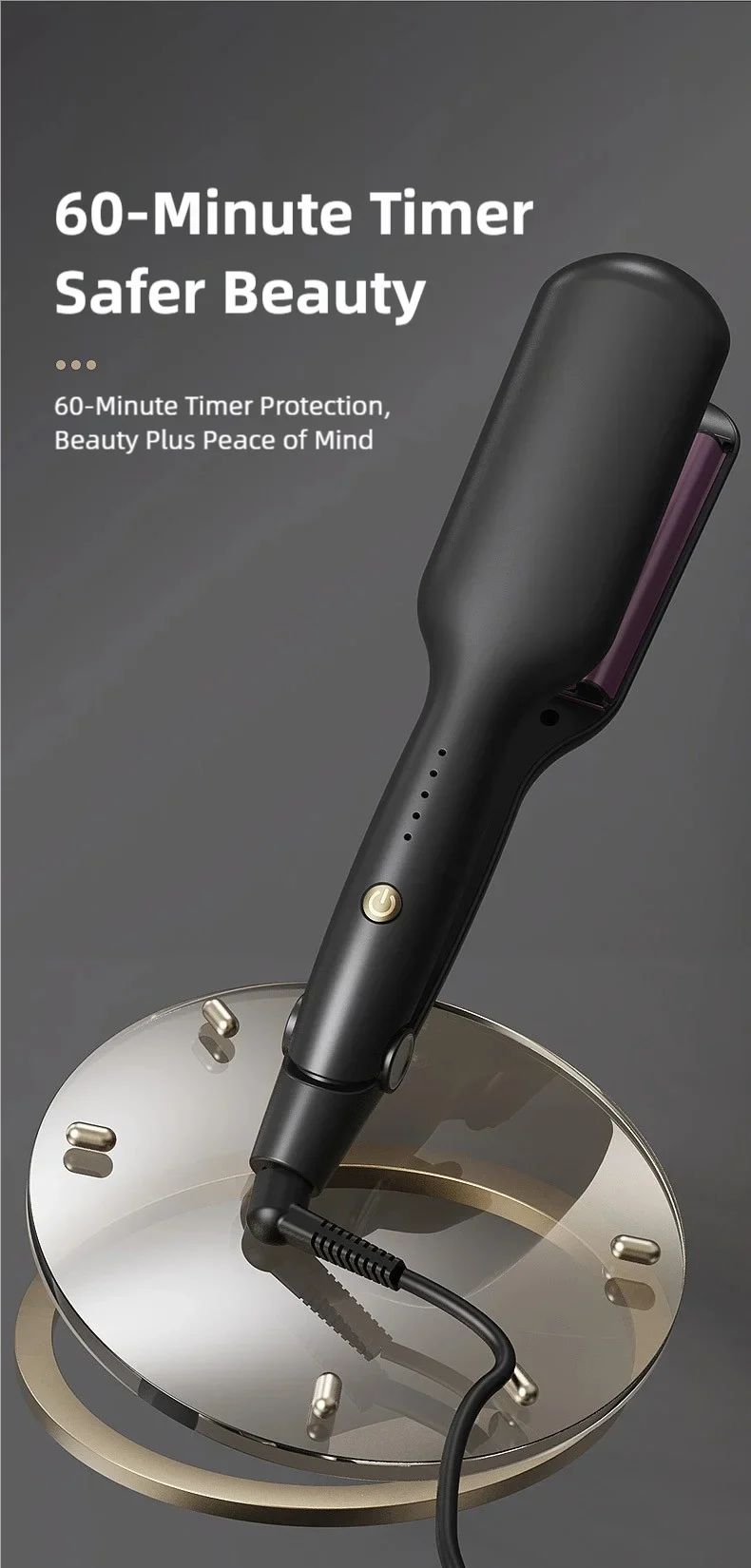 10mm Wave Curling Iron V-Shaped Wool Curling Iron Rapid Heating Five-Level Temperature Control Egg Roll Curling Iron
