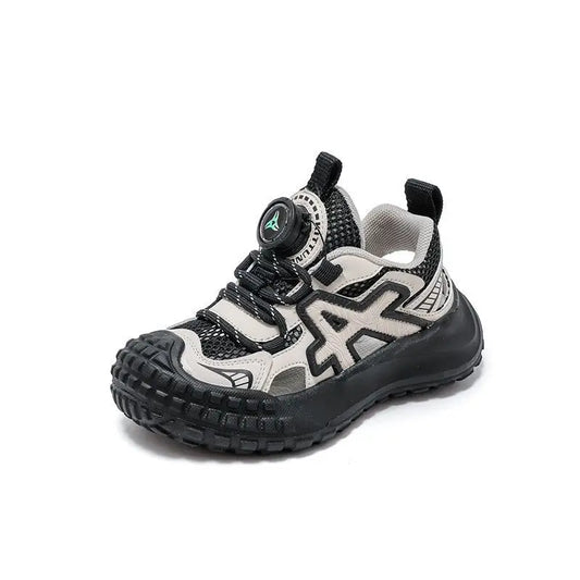 Boys Girls Sports Sandals Rotating Button Students Sneakers Hollowed-out Summer New Students Running Shoes Mesh Breathable