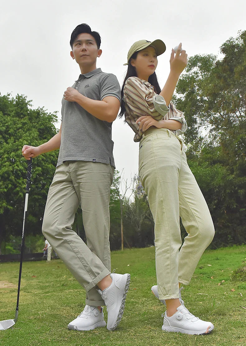 Tênis de Golfe Masculino Impermeável Moda Casual Exterior Confortável Calçados de Golfe Feminino