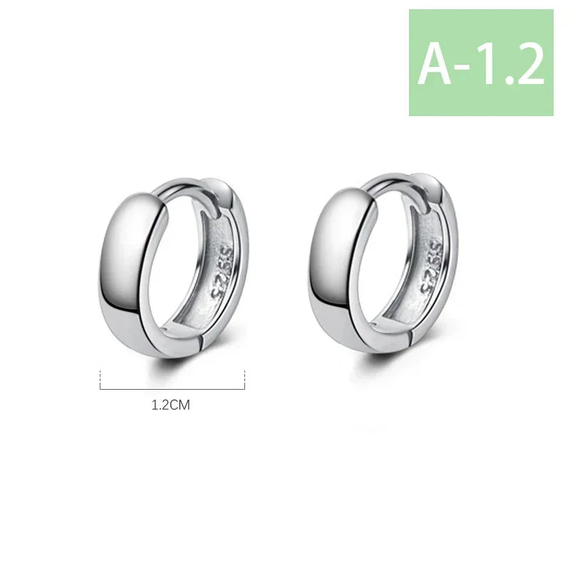 Man/Women's 925 Sterling Silver Hoop Earrings Cute Neat Gift For Girls/Boys Fine Jewelry Accessory Party Gift DA1417