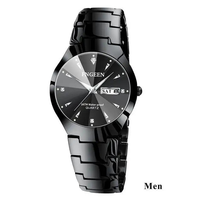 Relogio Feminino Couple Watch Men Quartz watch for Lovers Luxury Womens wristwatch Stainless Steel Waterproof