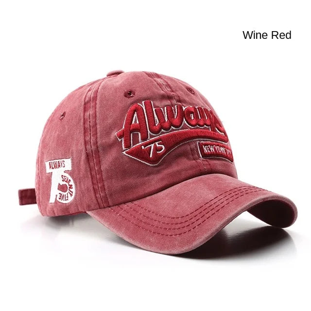 Embroidered Baseball Cap For Women Men New Spring Summer Solid Sunhat Retro Washable Sport Snapback Caps Hip Hop Fishing Hat