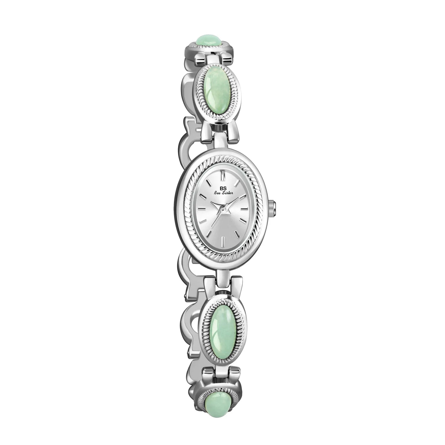 Women's Watch Ladies Bracelet Luxury Brand Waterproof Retro Natural Dongling Stone Hotan Jade Advanced Chain Watches Gift