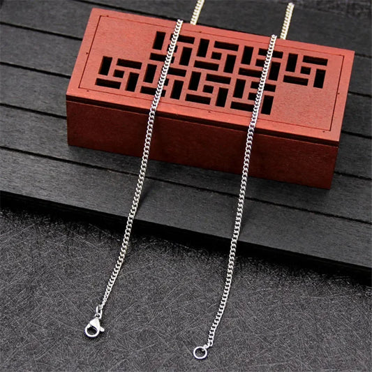 925 sterling silver 2MM 16-30Inches Side Chain Necklace Fit Pendant Fashion Gift For Men and Women Jewelry Accessories