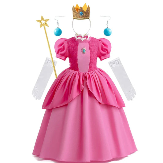 Kids Girl Princess Dress Cosplay Princess Costume Children's Birthday Carnival Dress Girls Party Dress Performance Costume