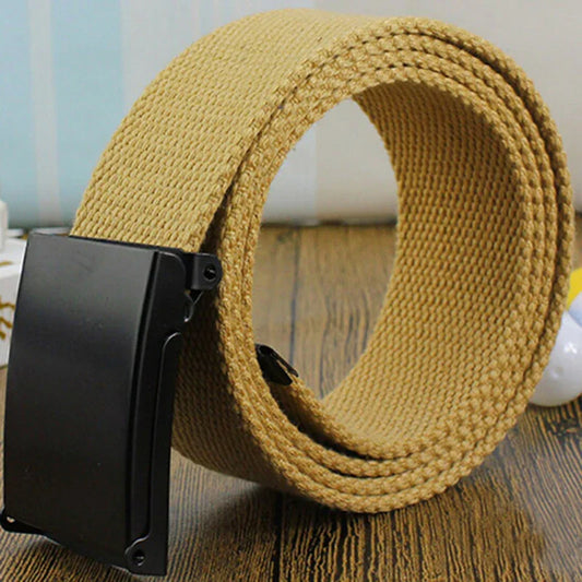 Fashion New Unisex Trousers Belts Canvas Belt metal buckle Men Women Boys Jeans belts Candy Colors Top quality120cm luxury belts