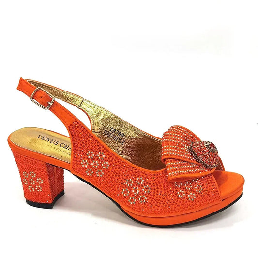 Italian Shoes And Bag Sets For Evening Party With Stones Italian Satin cloth Rhinestone bow Handbags Match Bags