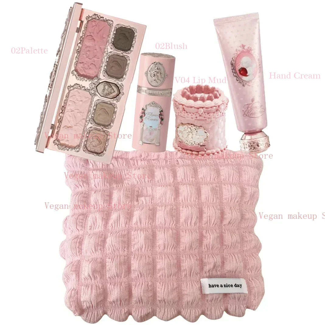 Strawberry Cupid Collection Makeup Kit Full Professional Face Palette Blush Eyeshadow Lip Cream Solid Perfume Sets