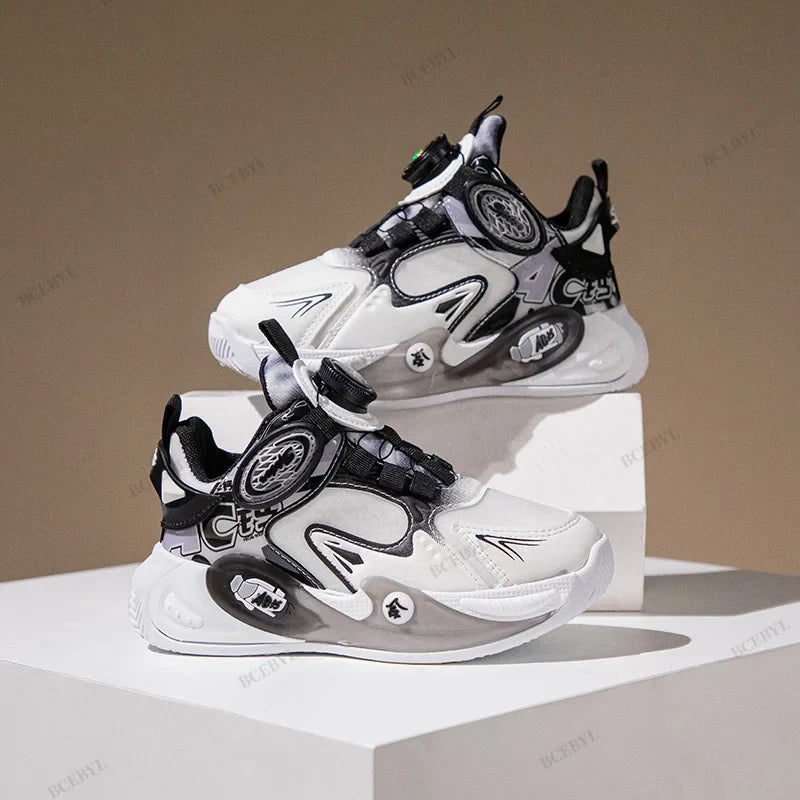 Baby Boys Summer Hot Sale Fashion New Soft Thick Sole Basketball/Football Sneakers Thick Sole Kids Sports Vulcanized Shoes