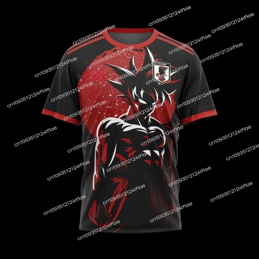 2025 New Japanese Anime Dragon Ball Z adult Men's Special Design Football Jersey T-shirt Kids Saiyan Cartoon Short Sleeve