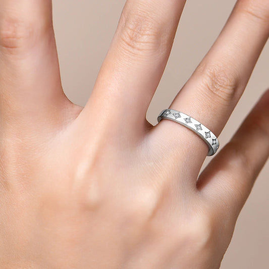 New Moissanite Rings D VVS1 925 Silver 18K White Gold Plated Women Men Wedding Ring Engagement Band Party Jewelry Gifts
