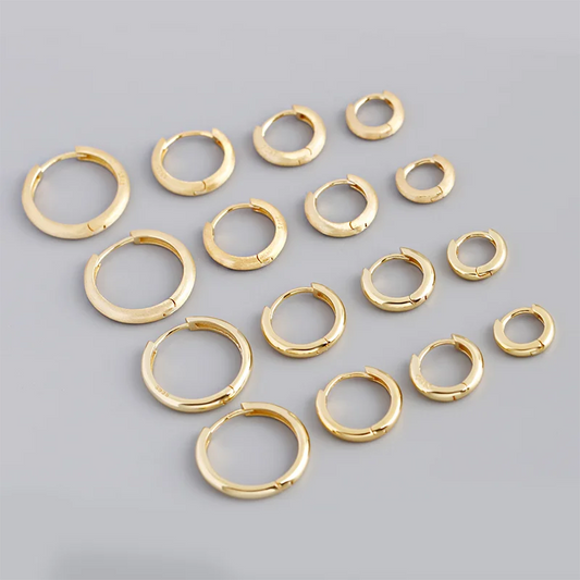 925 Sterling Silver Minimalist Matte Gothic Unisex Huggies Ear Hoop Earrings for Women Men Piercing Ear Buckle Jewelry