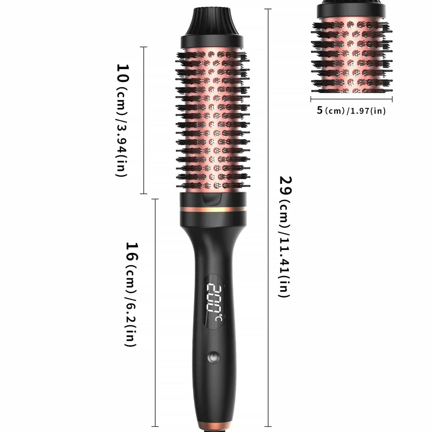Thermal Brush Styling Comb Electric Fast Heating Anti Scald 3 in 1 Straightener Heated Brush Professional Hair Styling Brush