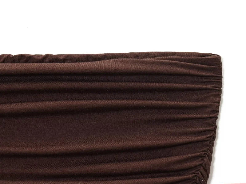 women's new dress elegant sexy off-shoulder fashion pleats details slimming strapless dress