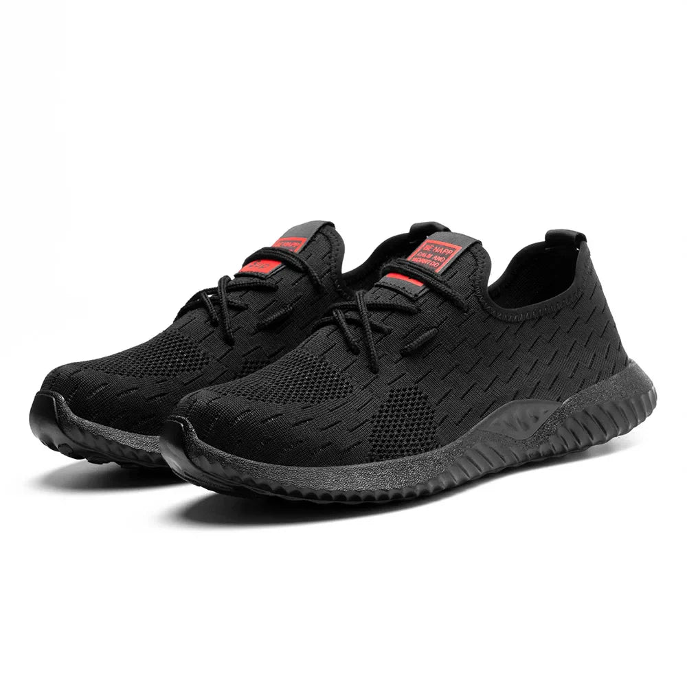 Mens Safety Shoes Breathable Steel Toe Cap Boots Anti-smashing Anti-smash Safety Work Shoes Lightweight Men Women Work Sneaker