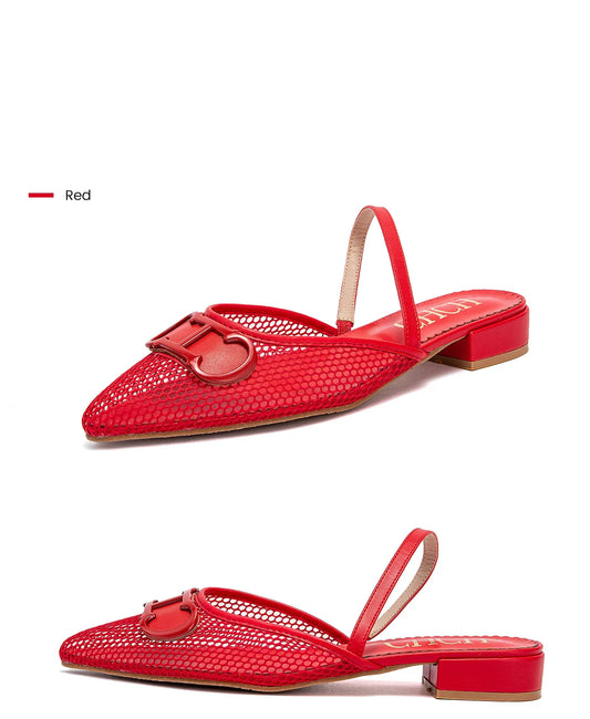 Women's Flat Shoes 2024 New Mesh Hollow Sandals Black Women's Shoes