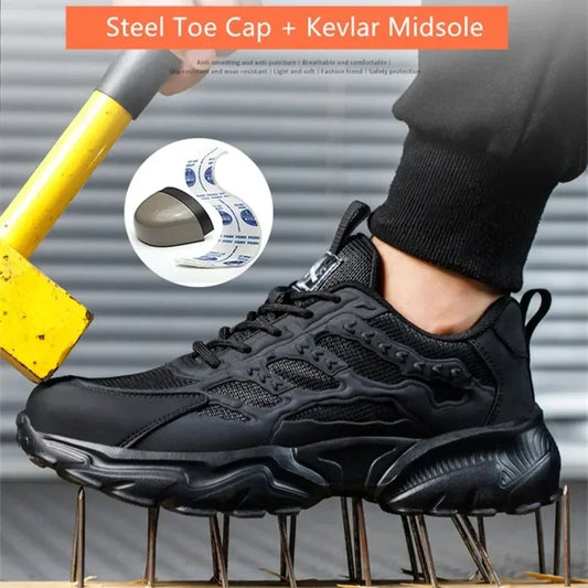 Steel Toe Cap Lightweight and Comfortable Safety Shoes for Men and Women Steel Toe Anti Puncture Comfortable and Safe Work Shoes