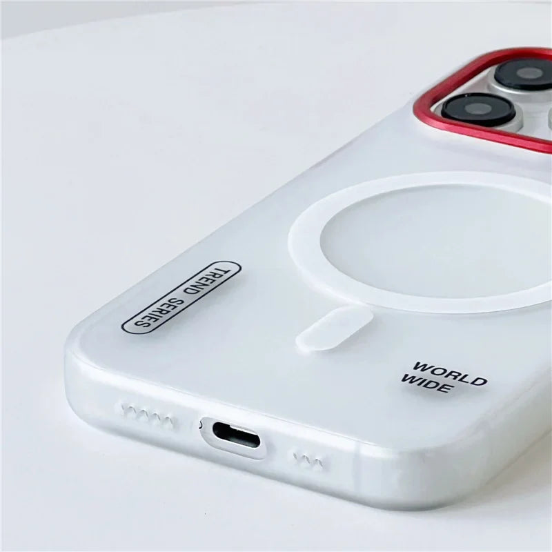 For Magsafe Wireless Charge Cases For iPhone 16 13 12 14 15 Pro Max Matte Magnetic