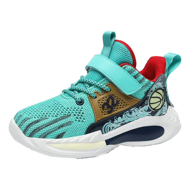Brand Kids' Sports Shoes Non-slip Running Shoes Boys Basketball Sports Tennis Shoes Fashion Comfortable Teenager Casual Sneakers