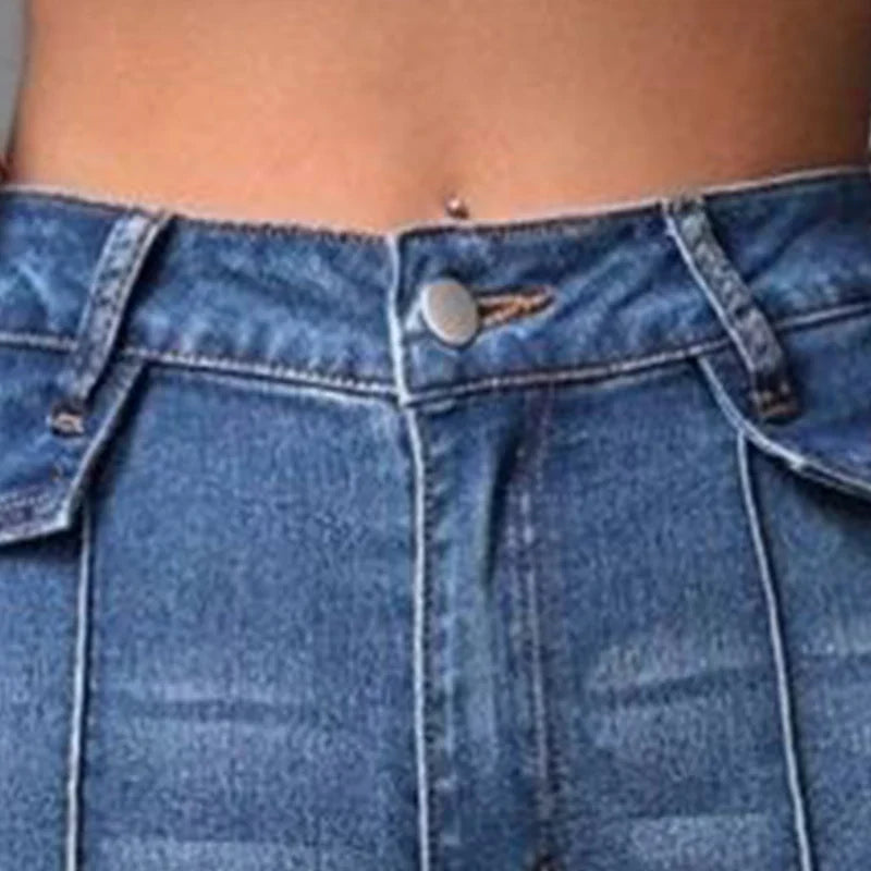 Women's Bell-Bottom Pants, Versatile Washed Flared Jeans