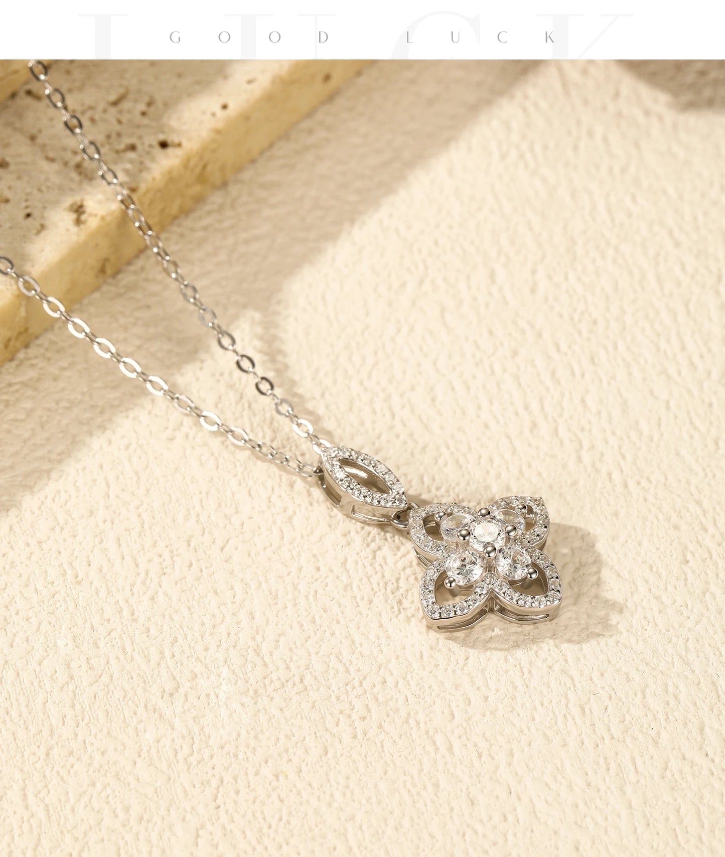 925 Sterling Silver Luxury Flowers Pendant Necklace Classic Daily Wear Jewelry Sets For Women Fine Bracelet