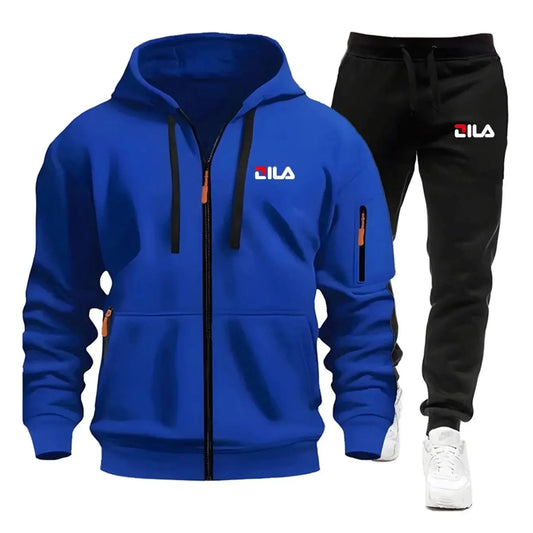 Men's Tracksuit Hoodies Pants Plus Size Autumn Winter Daily Casual Sporty Jogging Suit Fashion Sweatshirt Outfit Male Sports Set