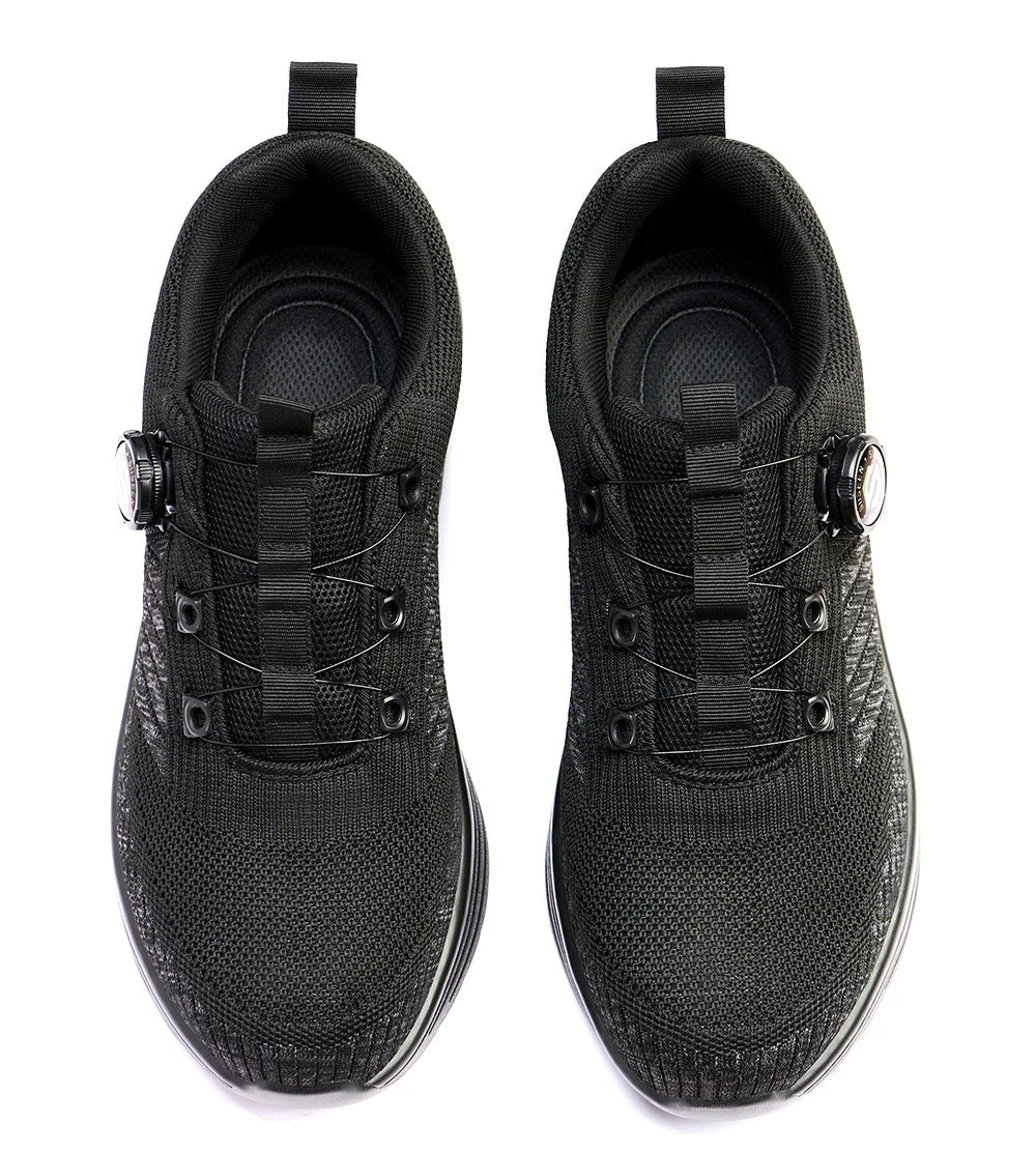 New Men's Rotary Buckle Safety Shoes Anti-Impact Anti-Piercing Lightweight Work Boots Fashion Sporty Design for Outdoor Pro