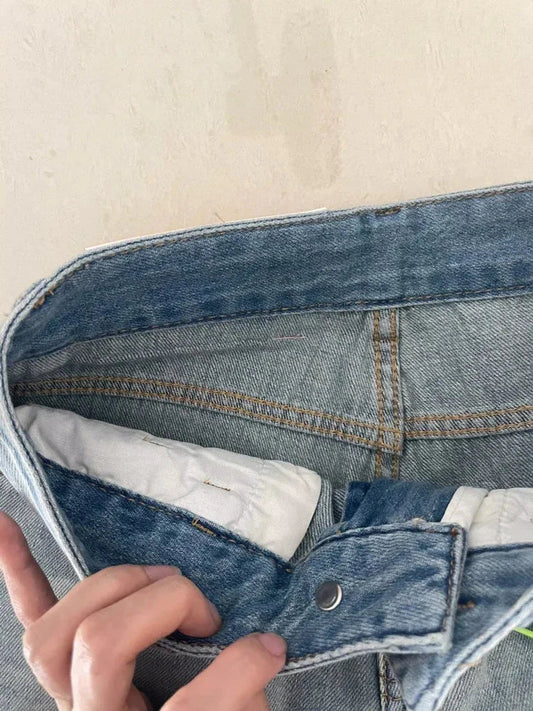 Women Wide Leg Baggy Jeans Long Skater Trousers