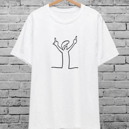Angry La Linea Unisex T-Shirt for Men Women The Line Osvaldo Vintage Funny Gift 80s Cartoon Summer Casual Comfort Cotton Tees