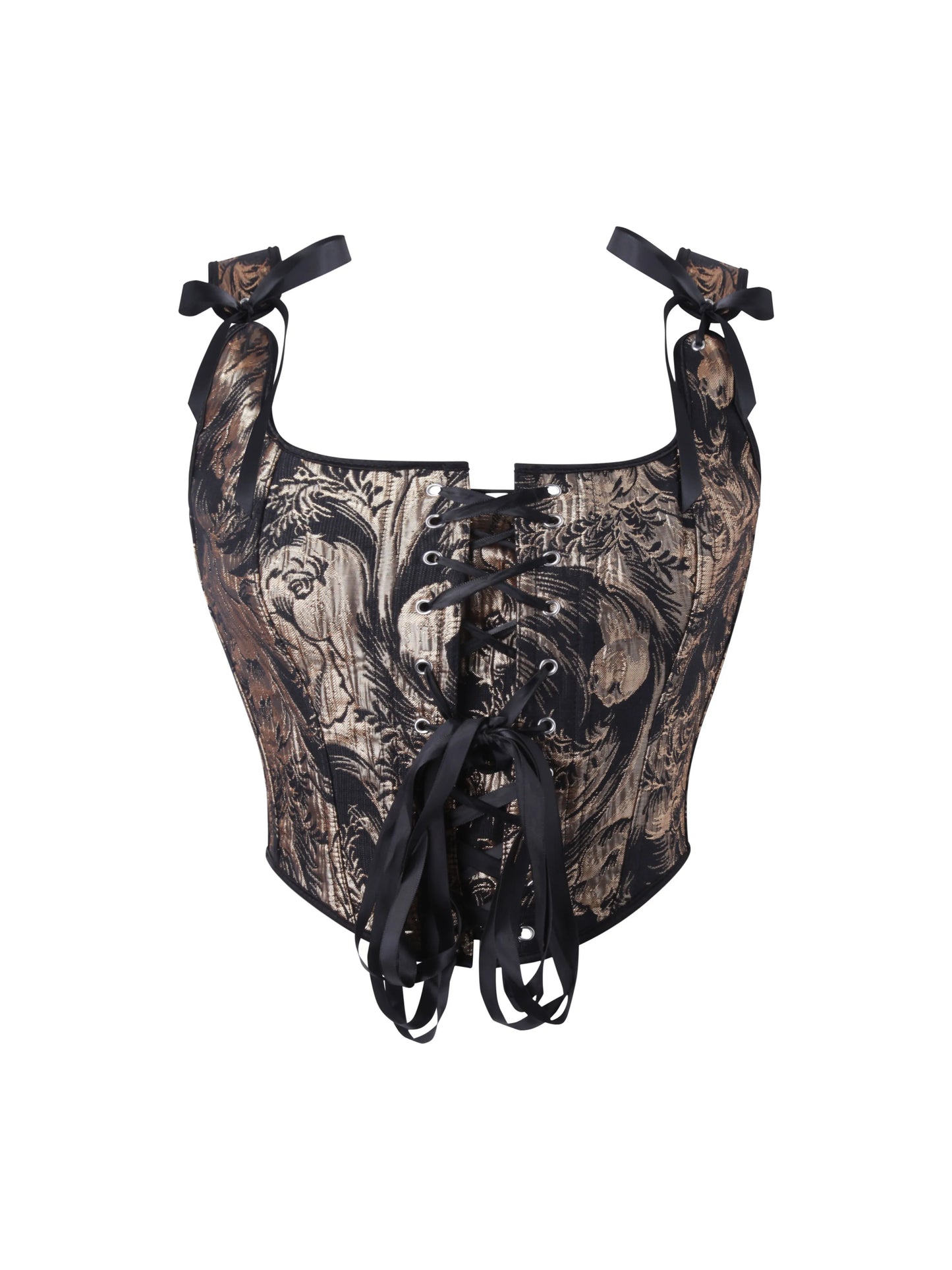 This printed double shoulder strap can be tied with a bow It's a sexy strapless and body-shaping top for women