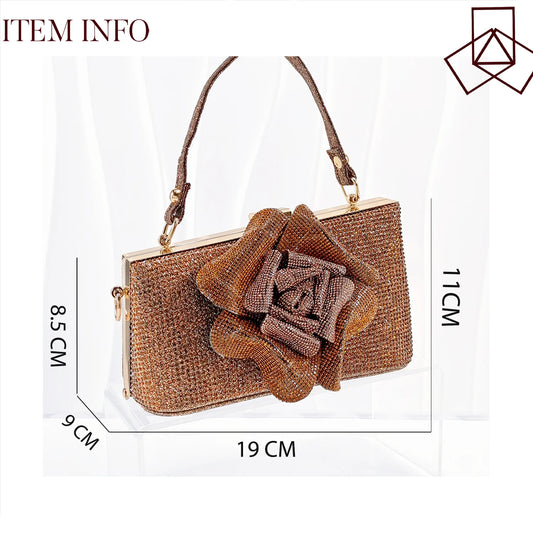 Large Flower Design Shoes & Bag Nigerian Coffee Color Women's Stiletto Shoes For Special Good Time INS Style