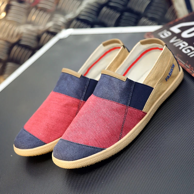 Fisherman's Shoes Fashion Flat Canvas Sneakers Slip On Men's Espadrilles Walking Casual Shoes For Men Loafers Summer
