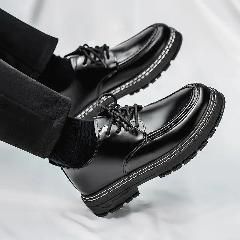 Mens Dress Shoes Leather Casual Office Work Loafers Platform Outdoor Walking Fashion Sport Luxury Designer Summer Sneakers