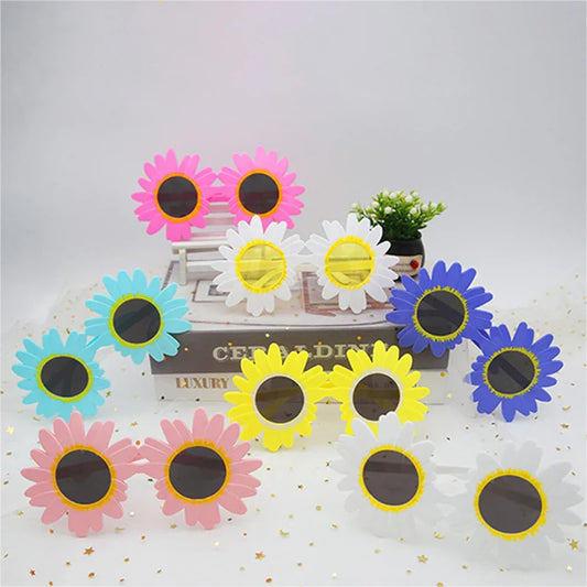 Sunglasses Little Daisy Shape Sun Glasses Funny Party Decorative Eyeglasses Plastic Gathering Picnic Photography Props