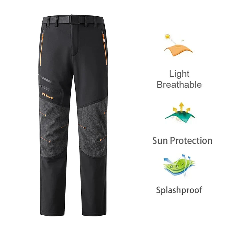 New Men Summer Sports breathable Pants Hiking Trousers Camping Splash Prevention Quick Dry UV Resistant Elastic Thin