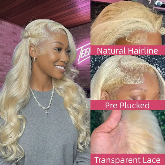 30 40 Inch 13x6 Lace Frontal Wig 613 Blonde Body Wave 13x4 Lace Front Wig Pre plucked Brazilian Human Hair Wigs 200 Density