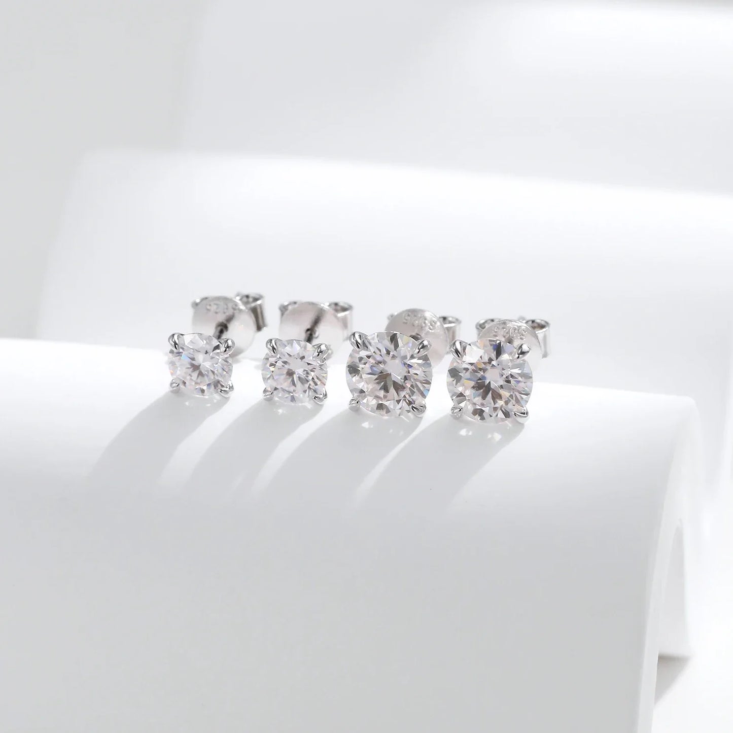 D Color 1CT Moissanite Stud Earrings 925 Sterling Silver Wedding Engagement Lab Created Diamond Jewelry For Women Gift