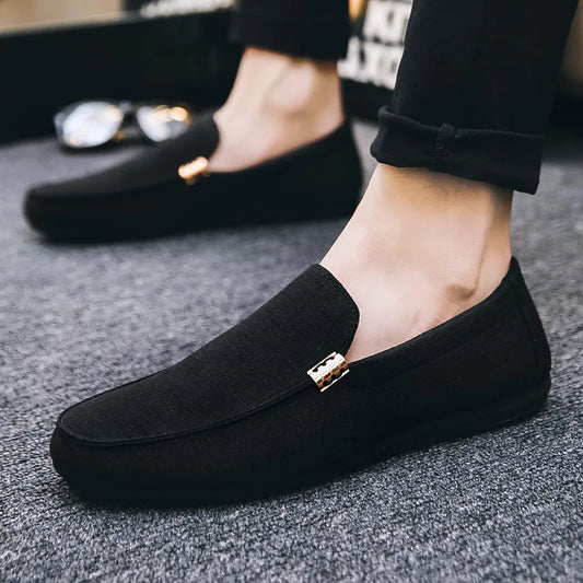 Shoes Men Casual Comfort Men Shoes Denim Male Shoes Adult Footwear 2023 New Men Loafers Canvas Shoes Men Sneakers Driving Shoes