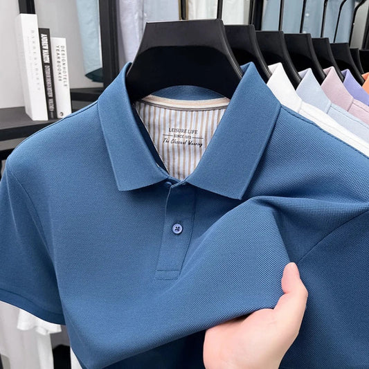 Men's Premium Cotton Polo Shirt Open Hem Design Breathable & Soft Factory Direct Supply 14 Trendy Colors Golf Top