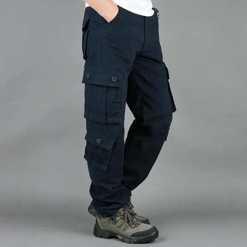 Men Pants Tactical Camouflage Overalls High Quality Cotton Multi-Pocket Trousers Sports Training Work Pants Joggers Men Clothing