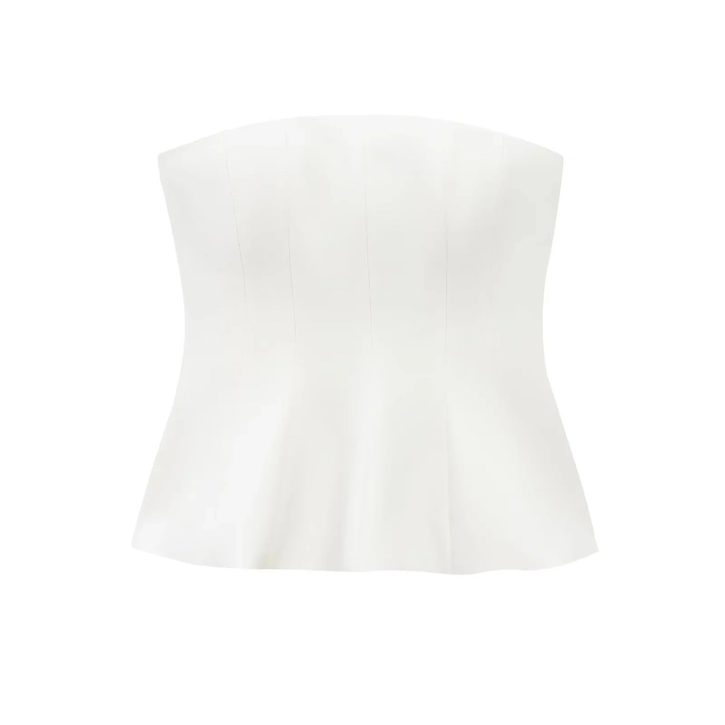 2026 Spring Summer Butter Yellow Sexy Women Tops Fashion Solid Strapless Short Tops Chic Streetwear Ladies Tops