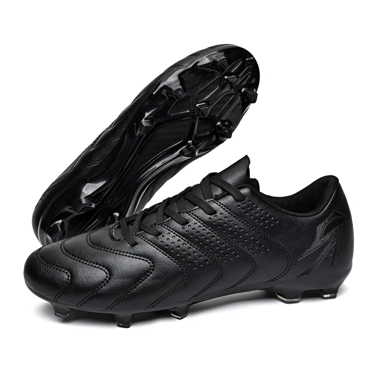 AG/FG Soccer Boots Unisex Youth Adult PU Fabric Upper TPU Sole Non-Slip Wear-Resistant Outdoor Sports Pitch