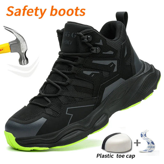 Work Sneakers Steel Toe Shoes Puncture-Proof Work Shoes Boots Fashion Indestructible Footwear Security Men Safety Shoes